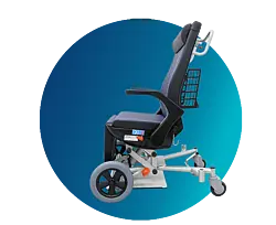Movaro Transportstuhl für sichere Patientenmobilität mit ergonomischer Polsterung und stabilem Fahrwerk.
